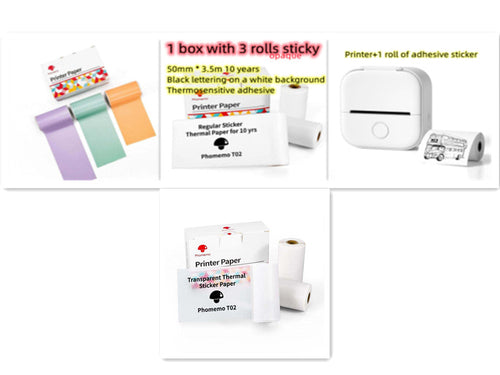 Portable Mini Thermal Label Printer Home Photo Printer Student Wrong