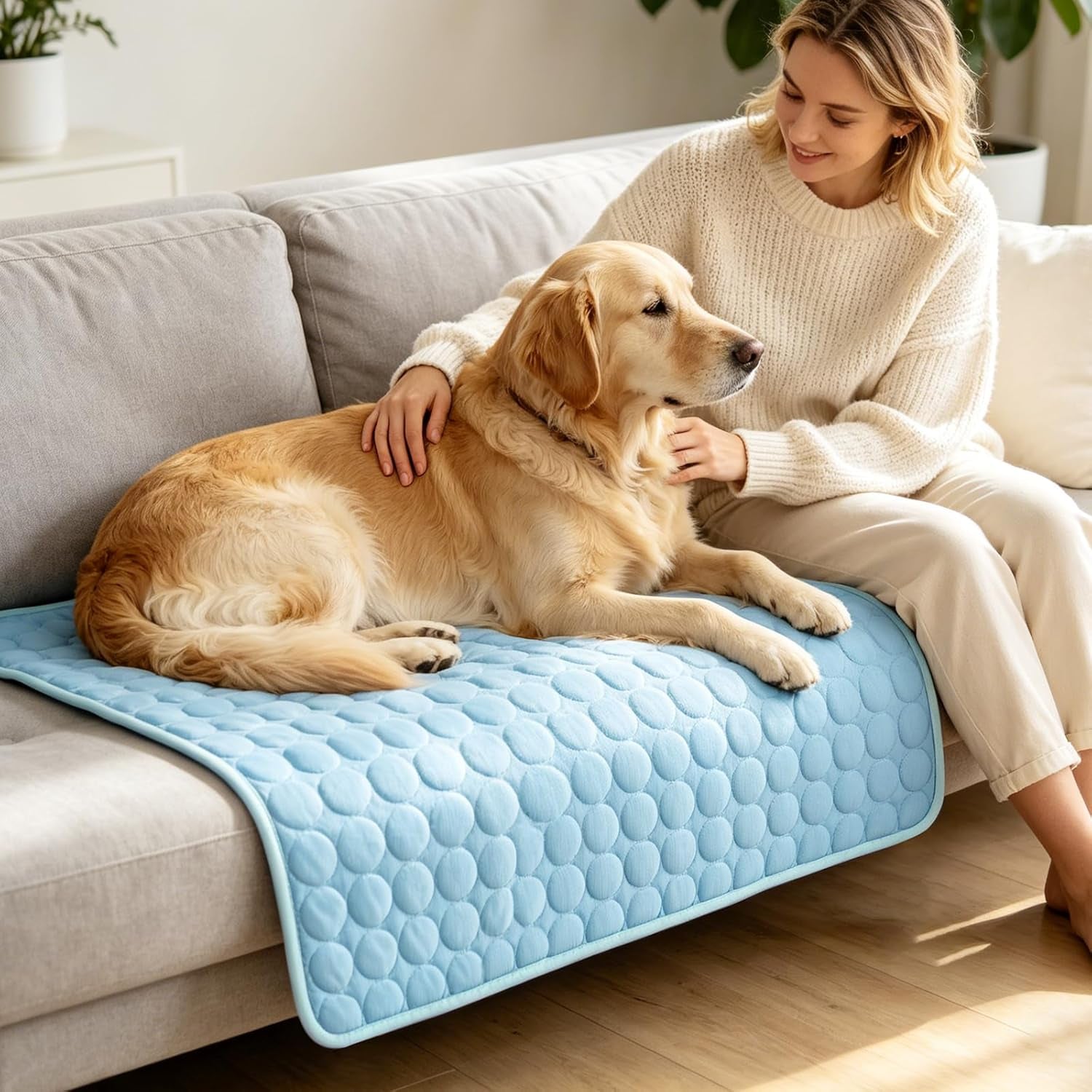 Dog Cooling Mat, Thick & Durable Cooling Mat for Dogs(Q-Max>0.4)