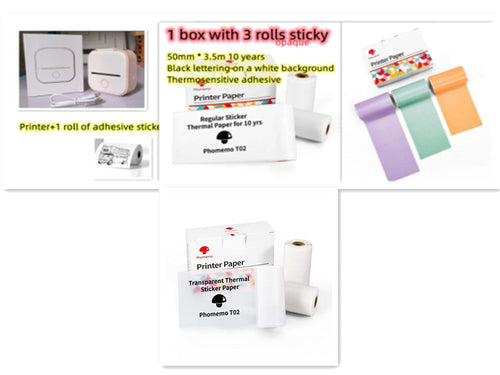 Portable Mini Thermal Label Printer Home Photo Printer Student Wrong
