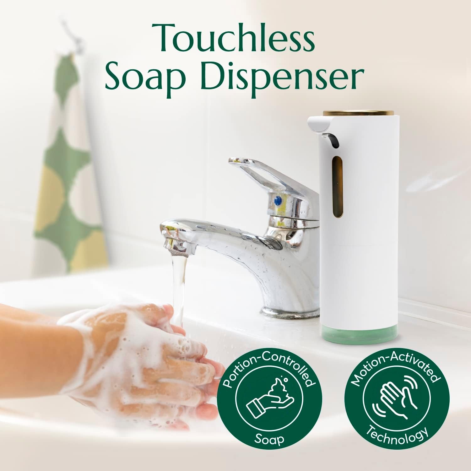Touchless Soap Dispenser - Automatic Soap Dispenser, Automatic Hand Soap Dispenser, Automatic Soap Dispenser Touchless, Auto Soap Dispenser Touchless, Bathroom Countertop Soap Dispenser
