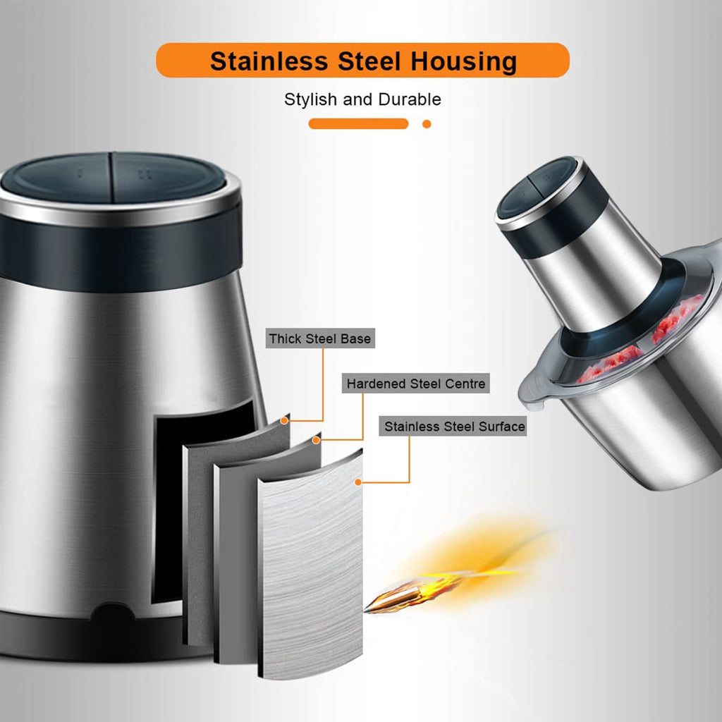 Electric Food Chopper,2L Meat Grinder Food Processor for Onion,Meat,Nuts,Fruit,Garlic,Vegetable,Baby Food