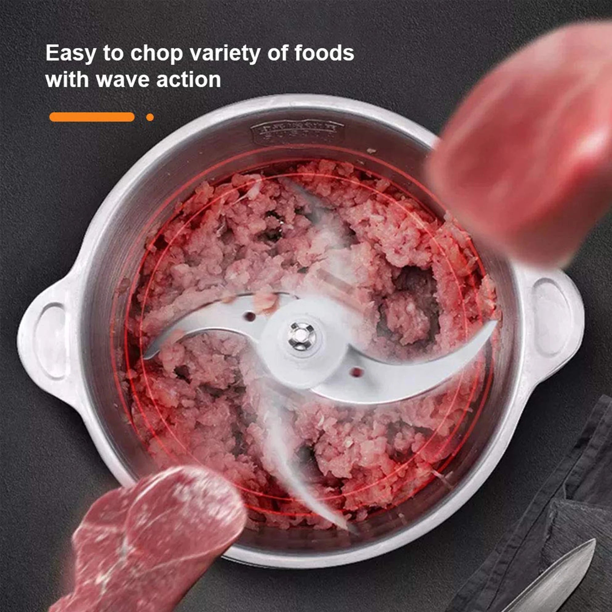 Electric Food Chopper,2L Meat Grinder Food Processor for Onion,Meat,Nuts,Fruit,Garlic,Vegetable,Baby Food